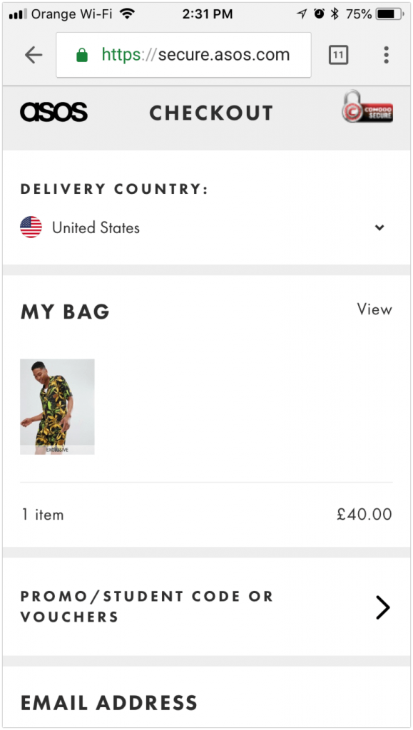 Trust signals on checkout