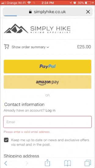 Showing mistakes in contact form