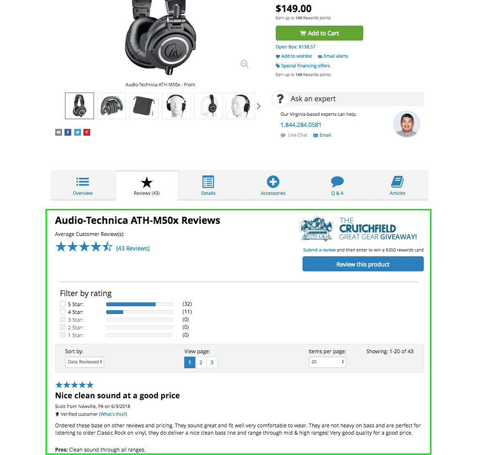 Customer reviews