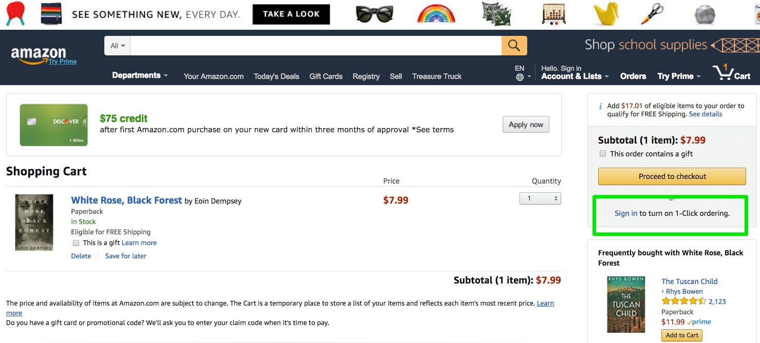 Simplified checkout