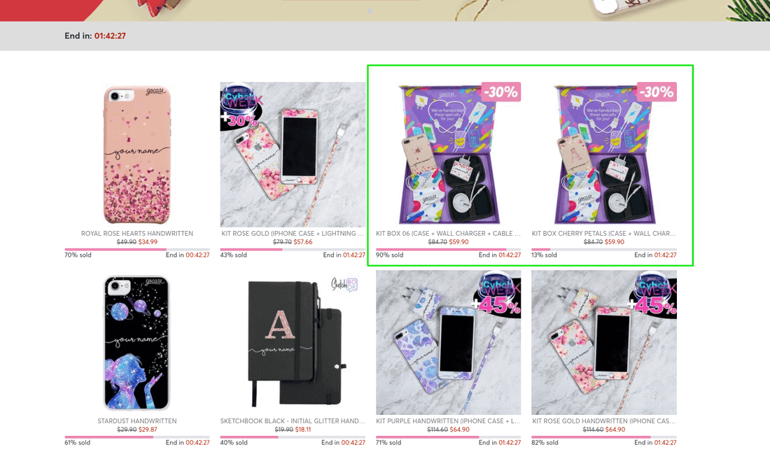 Product bundles and additional discounts on product page