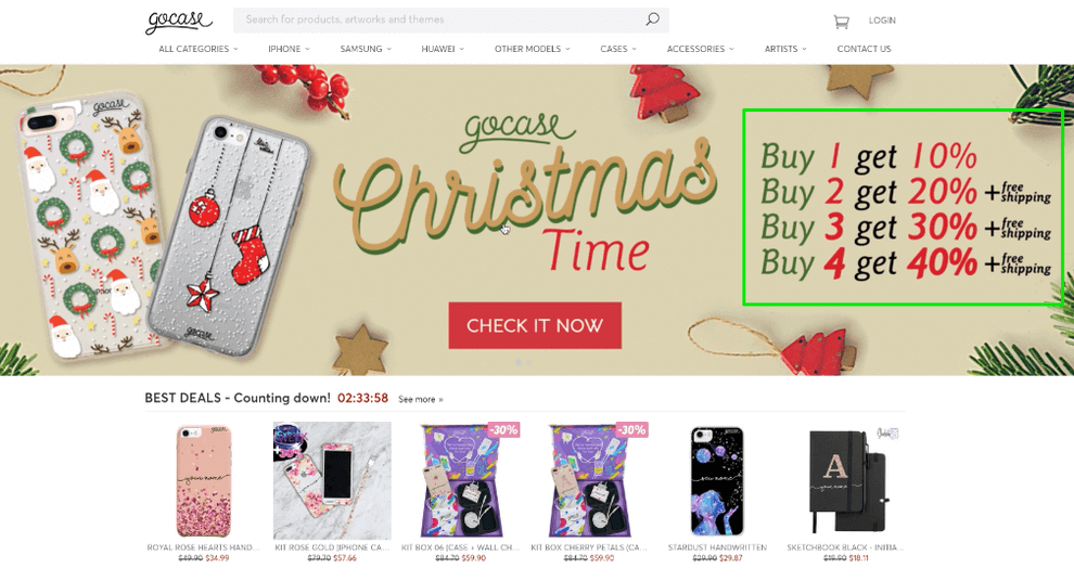 Additional discounts to increase average order value 