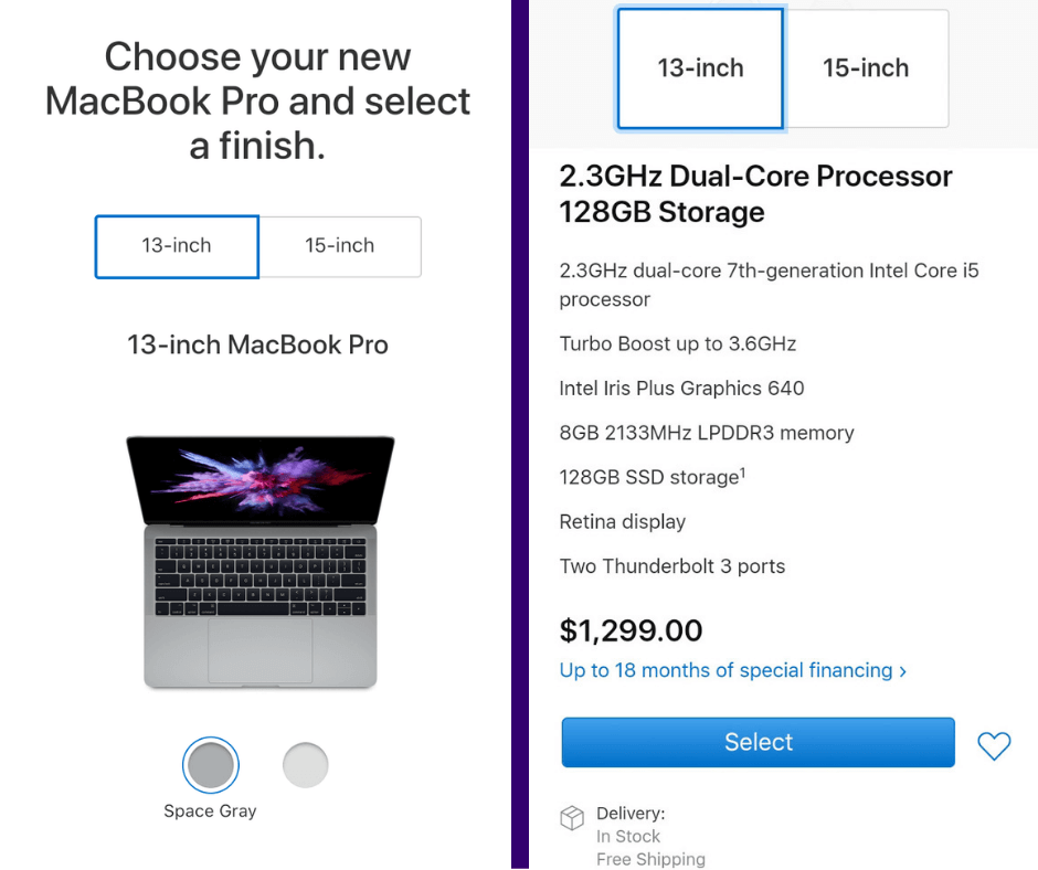Apple has mastered the art of designing beautiful, clutter-free product pages. 