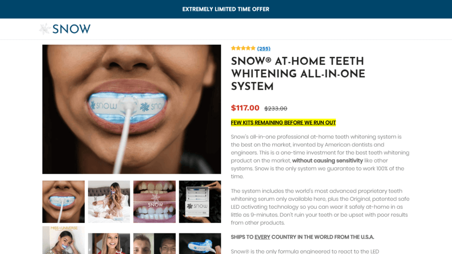 Ecommerce landing page design