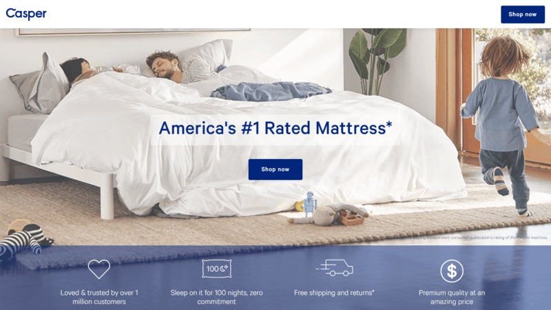 Ecommerce landing page