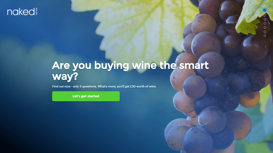 Clear landing page with headline and CTA