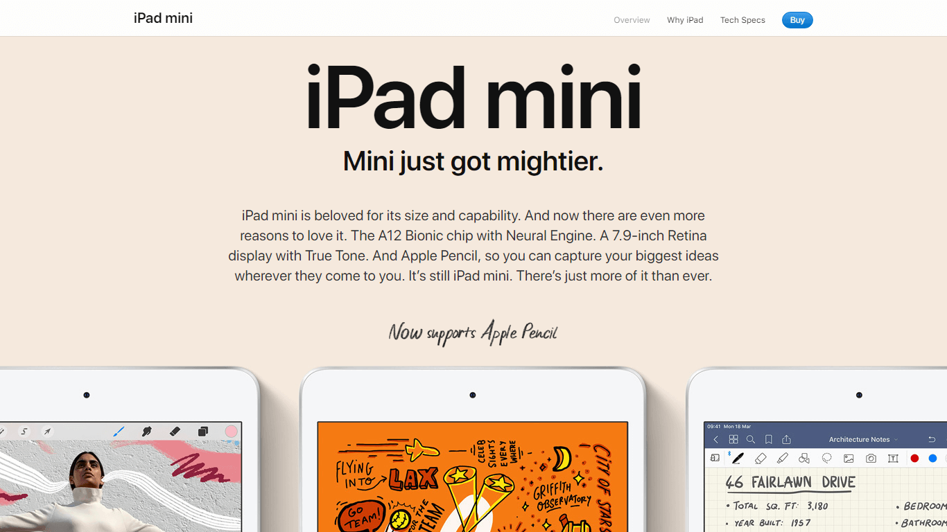 Apple landing page