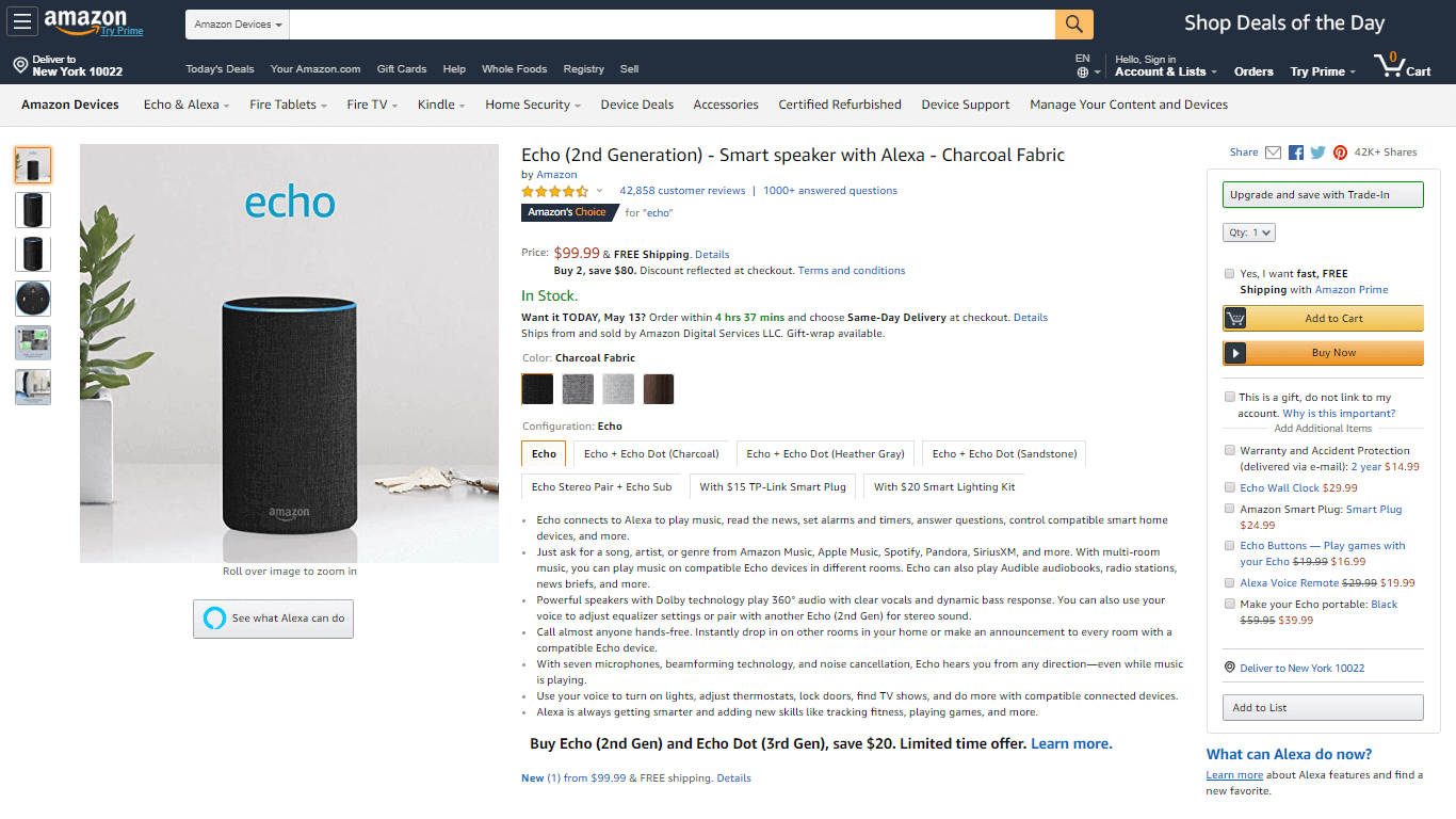 Os visitantes podem comprar na Amazon sem a necessidade de rolar