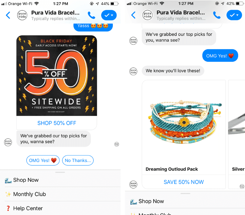 Pura Vida Bracelets 的信使營銷