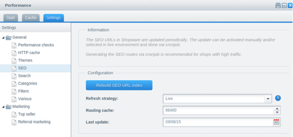 这是帮助用户利用 Shopware 高效可见性引擎的 SEO 页面示例