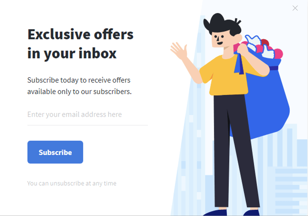 Beispiel für ein Newsletter-Anmeldeformular