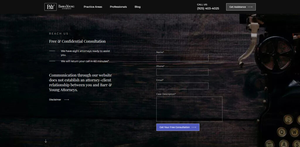 abogado diseño web formulario de contacto