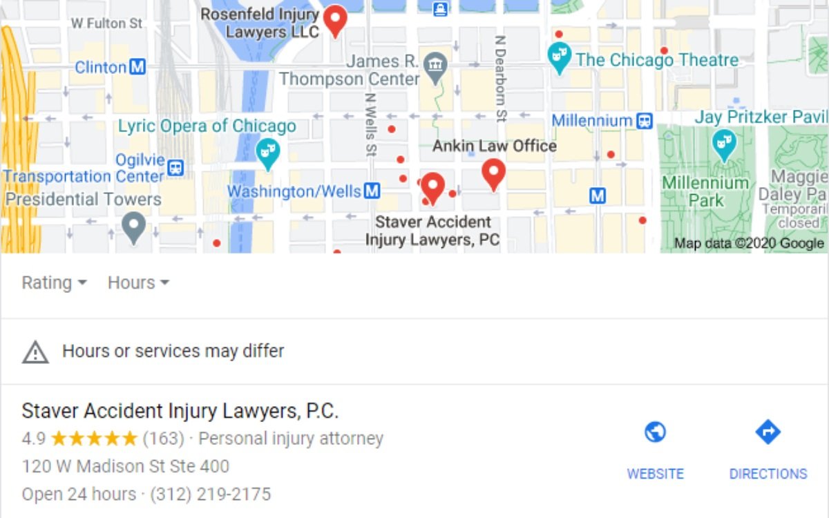 Chicago avvocati lesioni personali risultati di ricerca locali