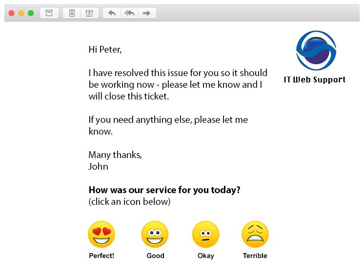 feedback via e-mail