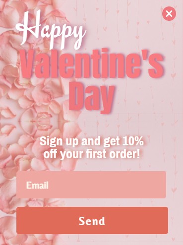 Vorlage für eine Valentinstags-Slide-in-Kampagne