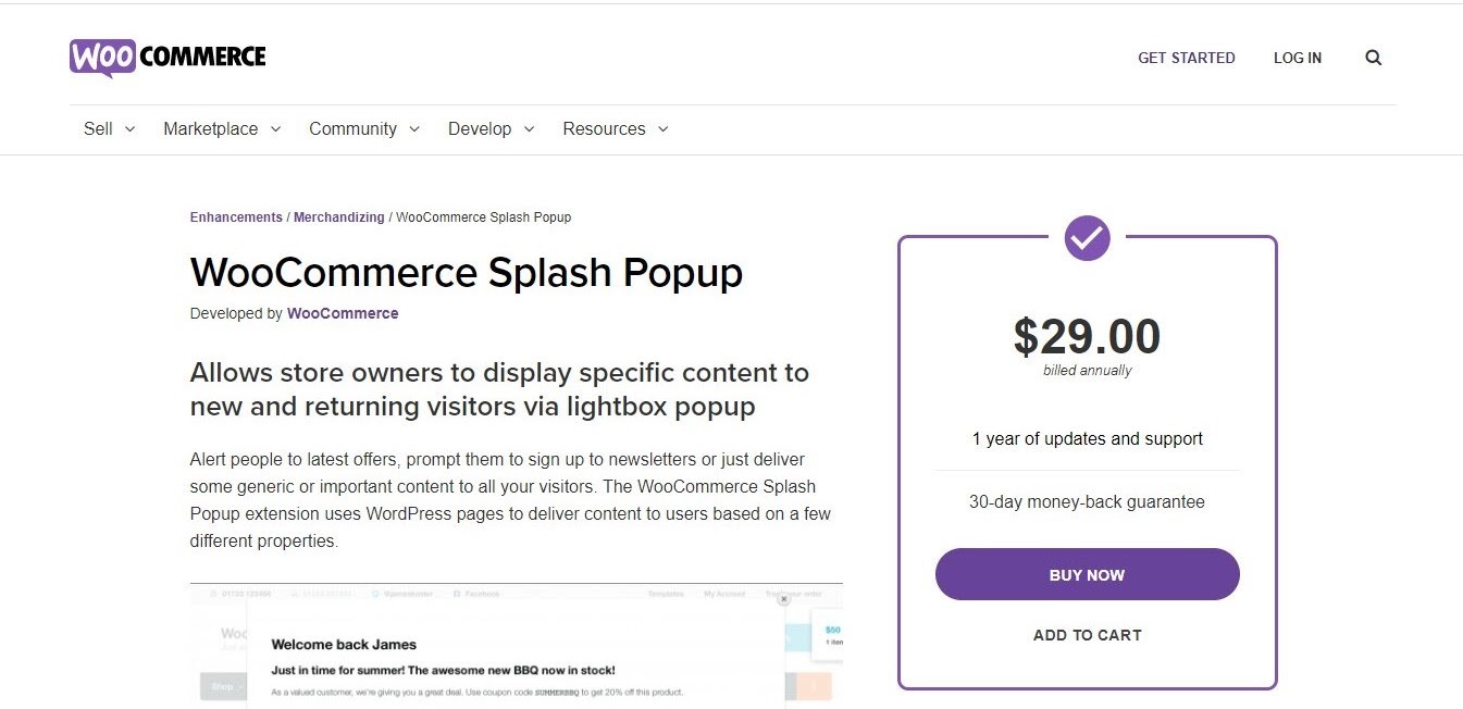 Woocommerce 彈出窗口