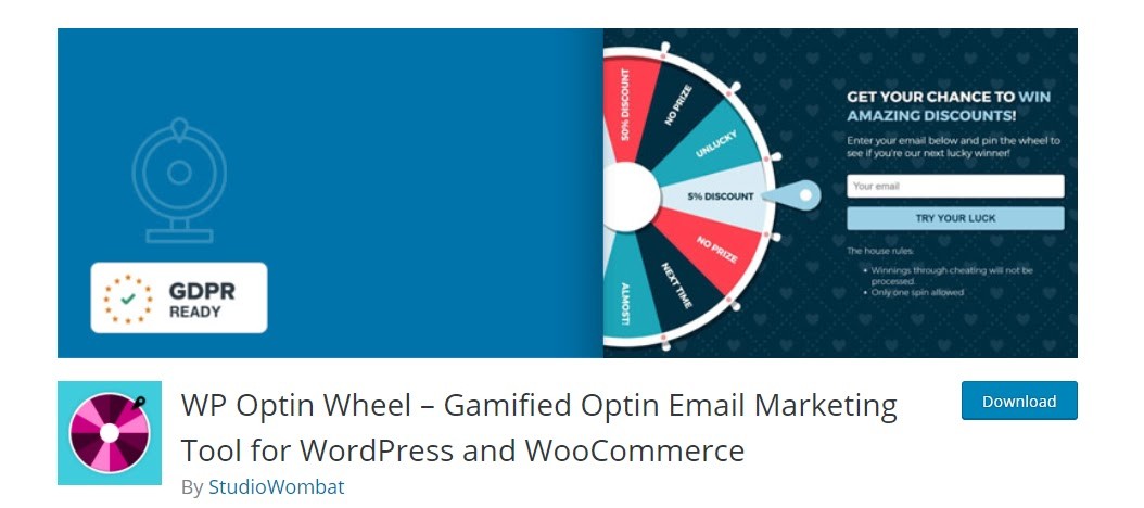 WP Optin 스핀 투 윈