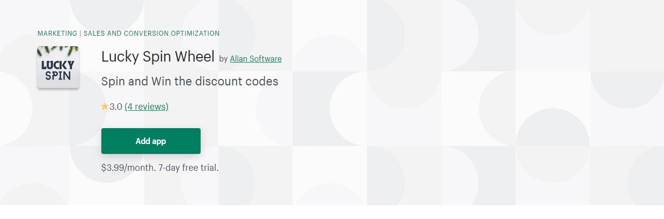 Shopify Lucky Spin 앱