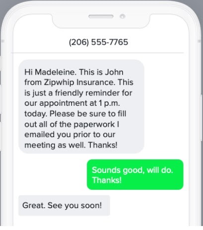 予約予約SMS