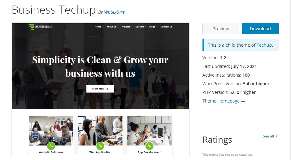 Tema WordPress pentru afaceri mici
