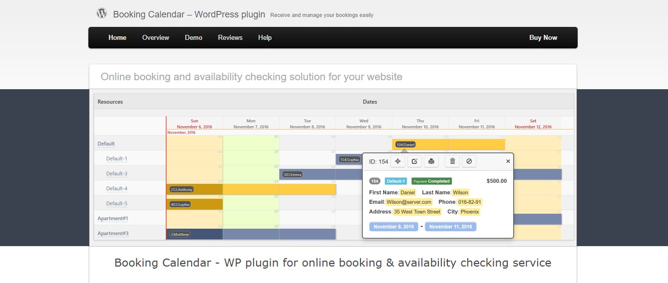 WordPress นัดหมายและจองปลั๊กอิน