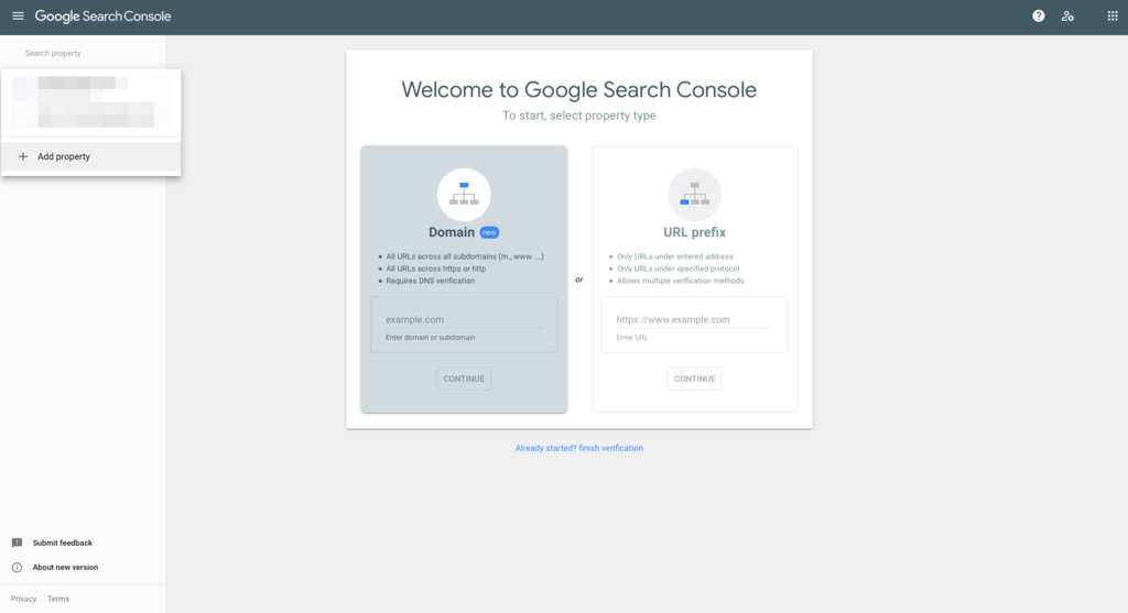 menginstal konsol pencarian untuk konsol pencarian google