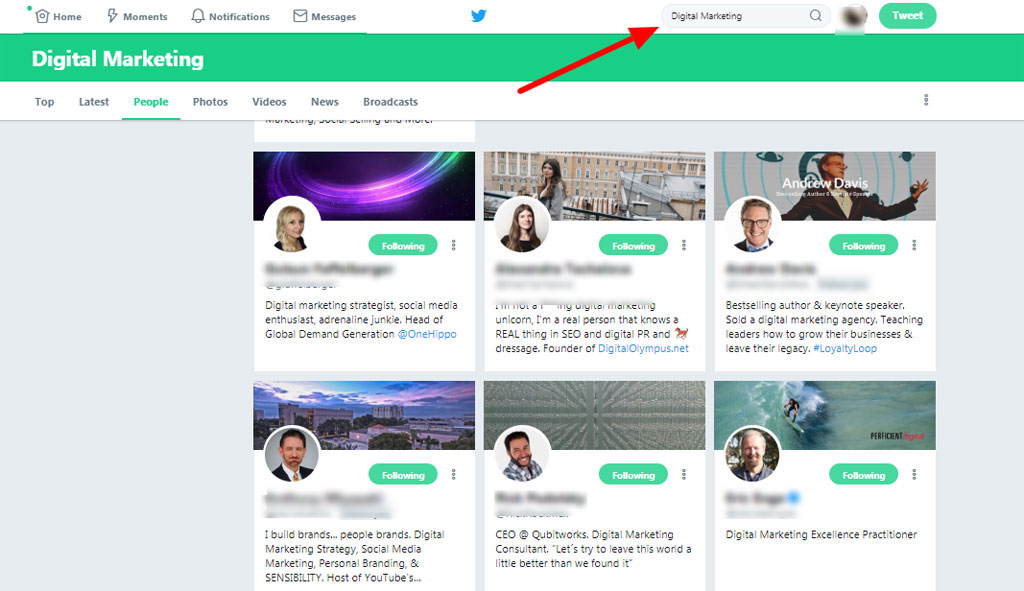 Identificação do público-alvo no Twitter