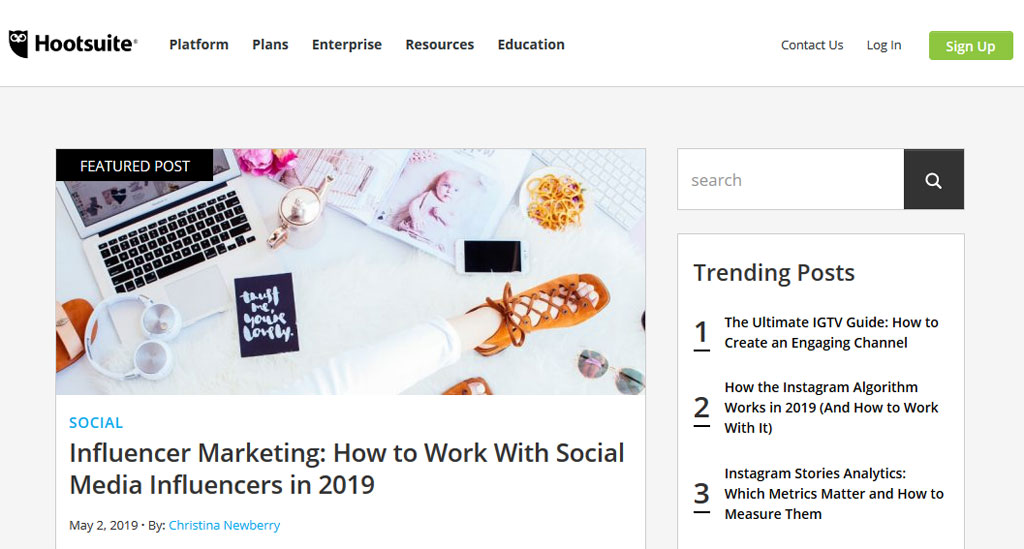 Blog Hootsuite