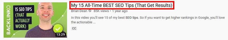 동영상 제목 최적화