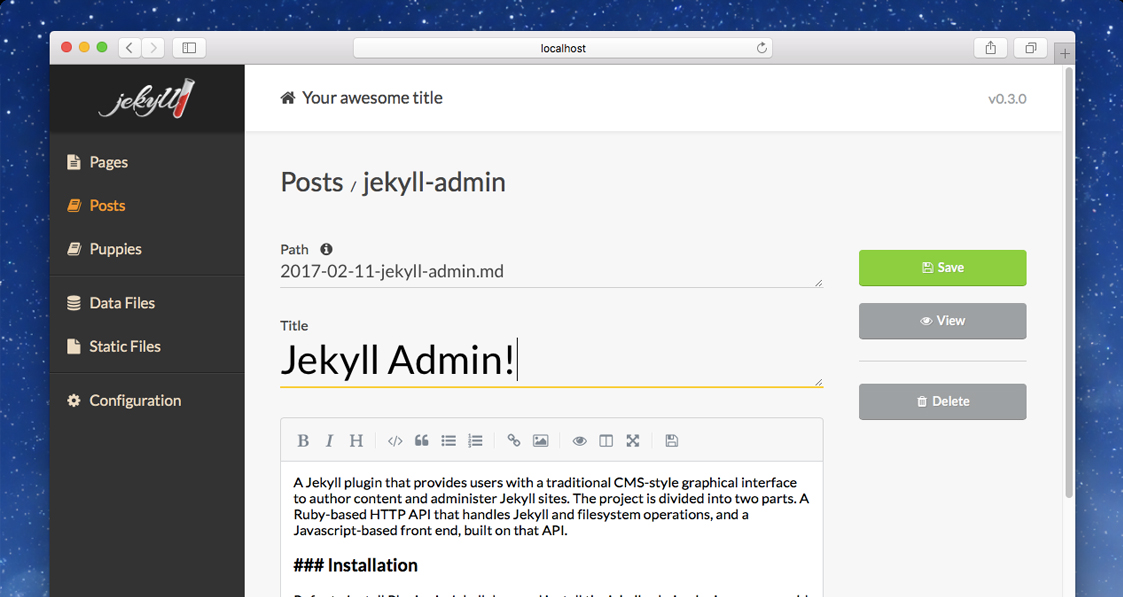 المصدر المفتوح- CMS-Jekyll