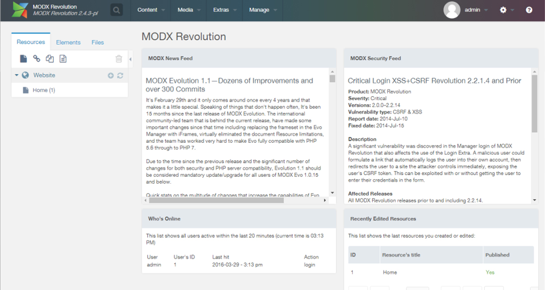 المصدر المفتوح- CMS-MODX