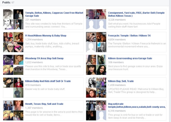 mercato dei gruppi facebook