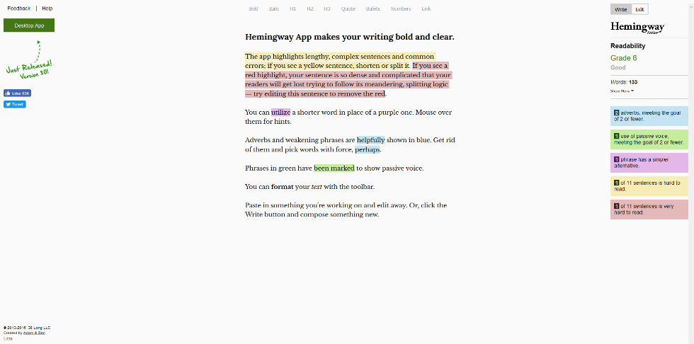 DIE HEMINGWAY-APP