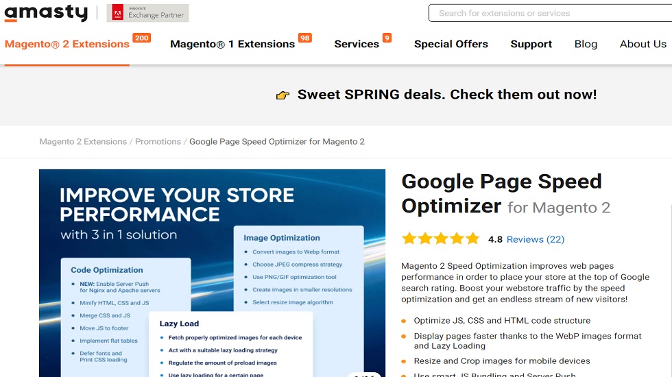 Google Page Speed ​​Optimizer für Magento 2