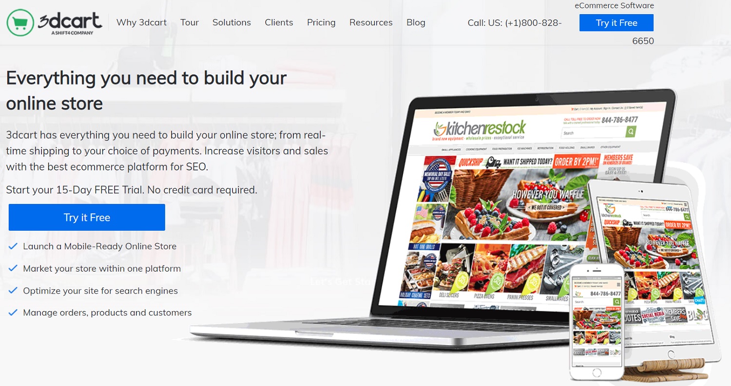 3dcart - Best eCommerce CMS Platform Website