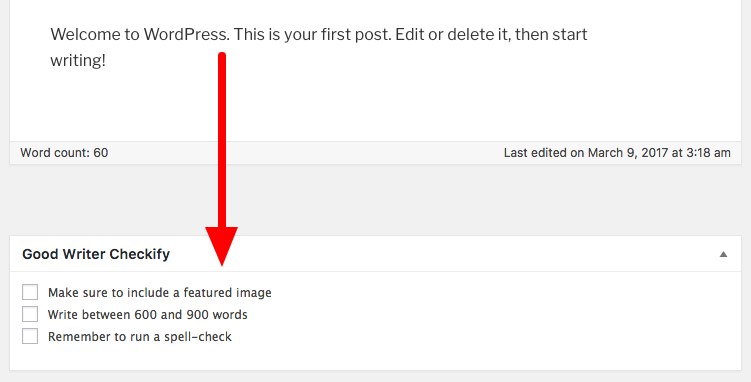 bom escritor checkify plugin metabox