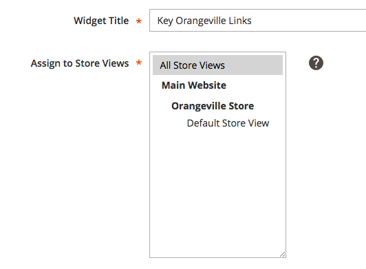blocos de links principais magento