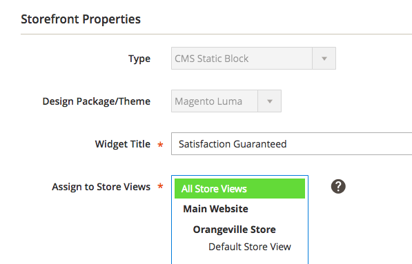 propriedades do bloco magento