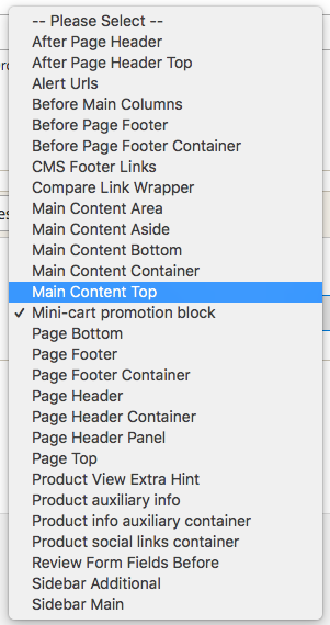 produto de contêiner de widget magento