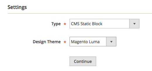 criar bloco magent