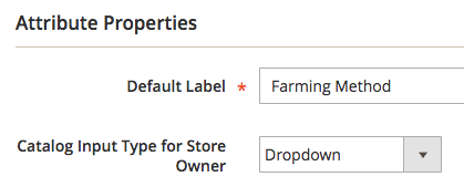 propriedades do atributo magento