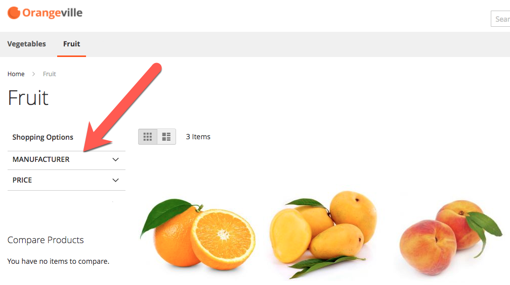 filtros de atributos magento