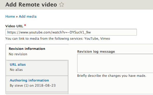 adicionar vídeo remoto