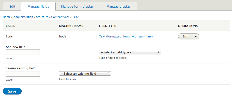 นำฟิลด์ drupal กลับมาใช้ใหม่