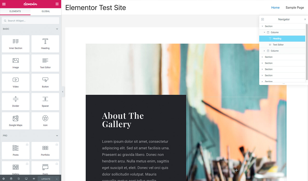 elementor ui