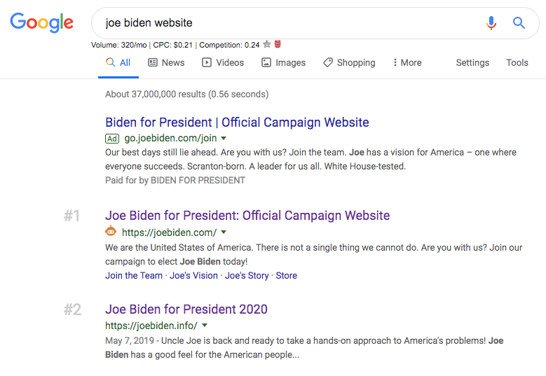 joe biden seo