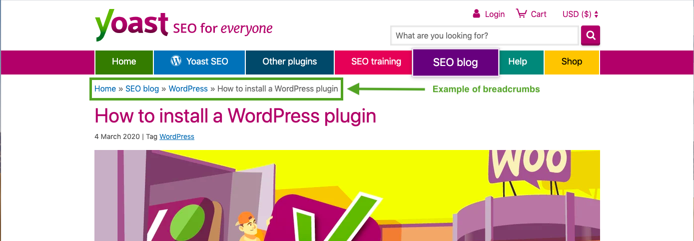 WordPress Plugin- Yoast Breadcrumbs