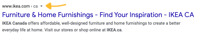 Канадские результаты поиска Google для Ikea
