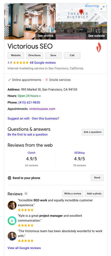 SEO fuera de página con google my business