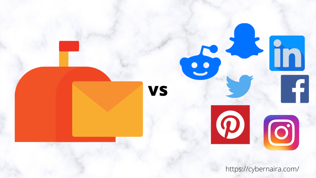 utilisateur de messagerie vs utilisateurs de médias sociaux email user vs social media users